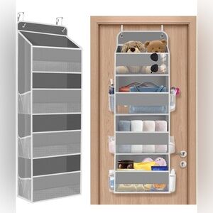 Space-Saving Gray Over-the-Door Organizer